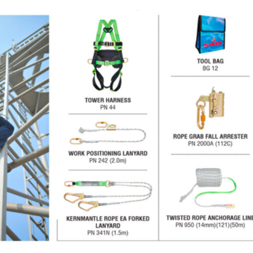 Kit de proteção contra quedas de torre