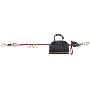 Linha de ancoragem de corda horizontal temporária para 4 homens