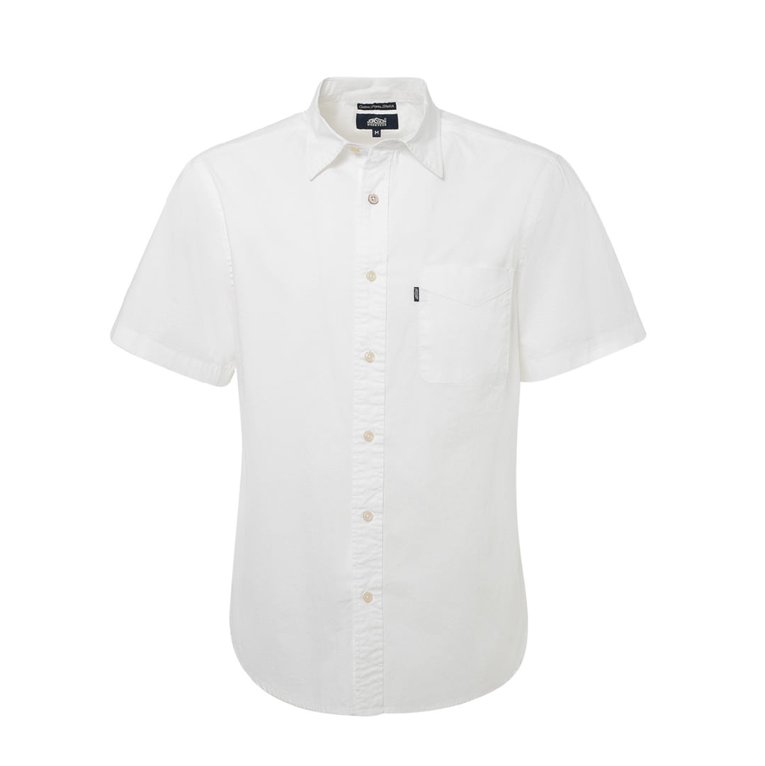 CAMISA DE MANGA CURTA DE POPELINA DE ALGODÃO ELÁSTICA - Image 2