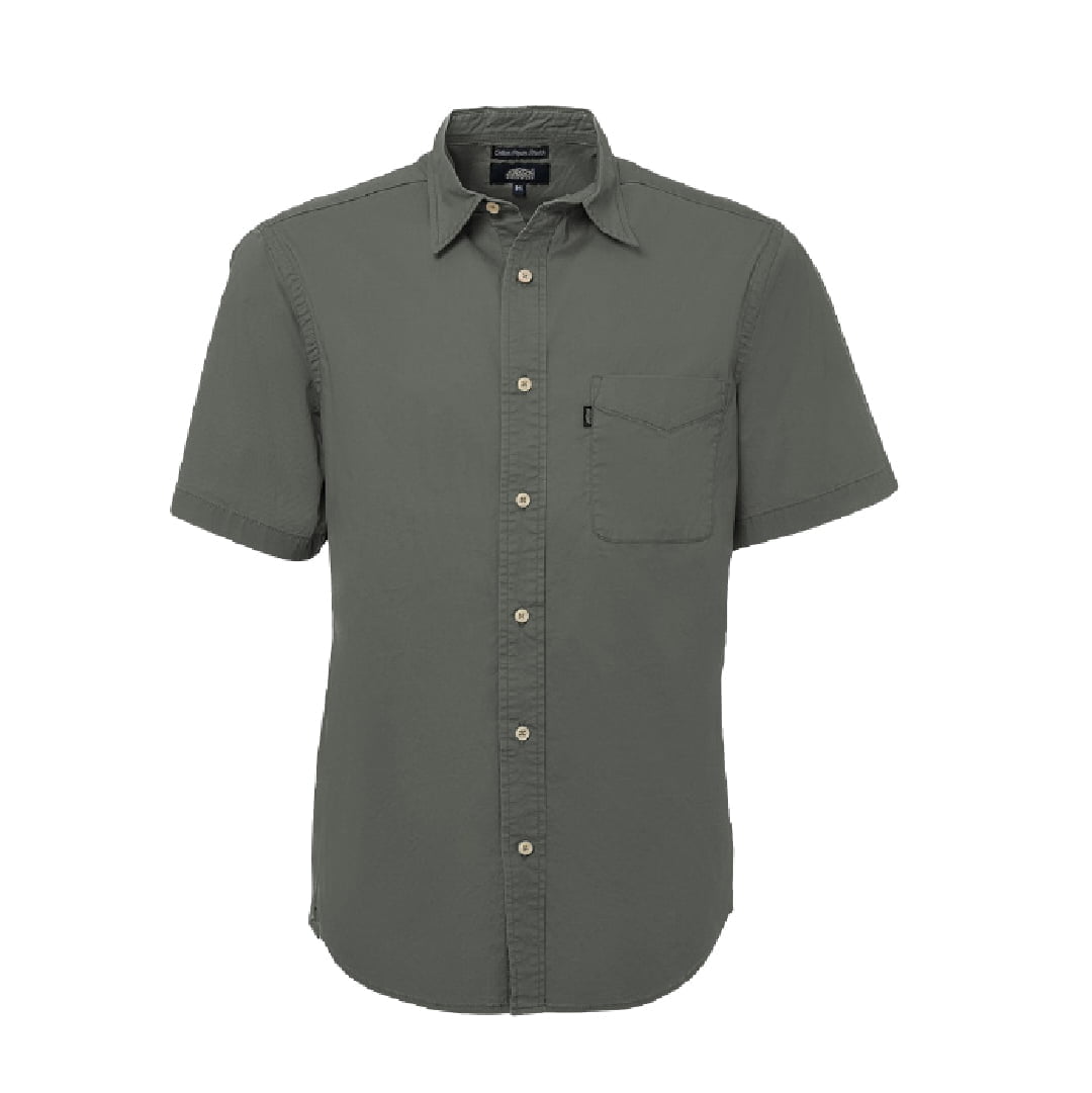 CAMISA DE MANGA CURTA DE POPELINA DE ALGODÃO ELÁSTICA - Image 5