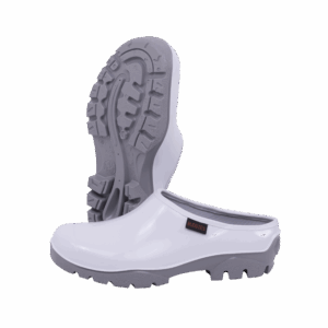 SHOVA BRANCO CINZA SLIP ON CLOG GUMBOOT